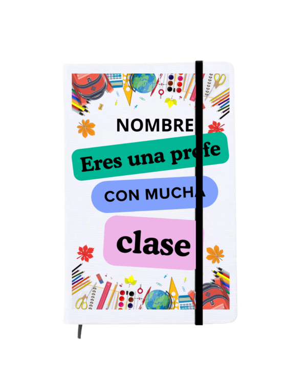 Libreta PROFE "MUCHA CLASE" (nombre)
