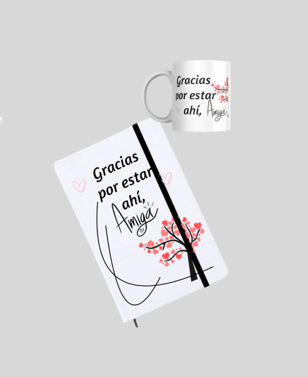 Pack libreta+taza AMISTAD "GRACIAS"