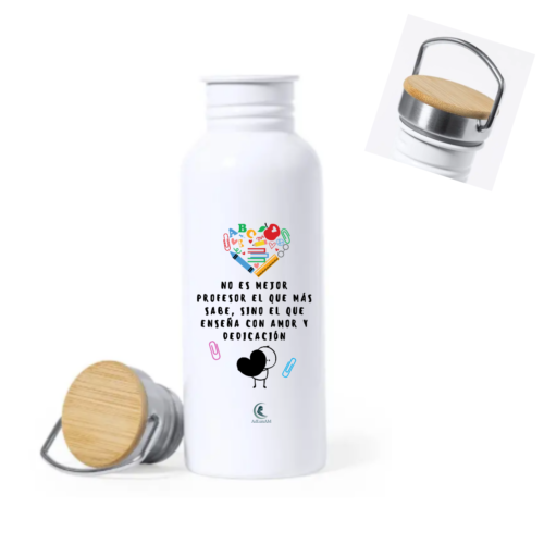 Botella PROFE "AMOR Y DEDICACIÓN"