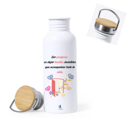 Botella PROFE "HUELLAS INVISIBLES"