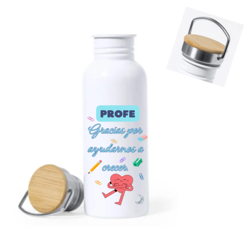 Botella PROFE "AYUDARNOS A CRECER"