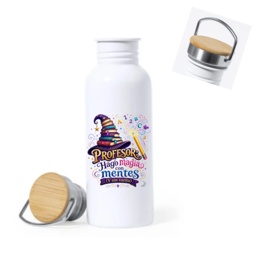 Botella PROFE "HAGO MAGIA"