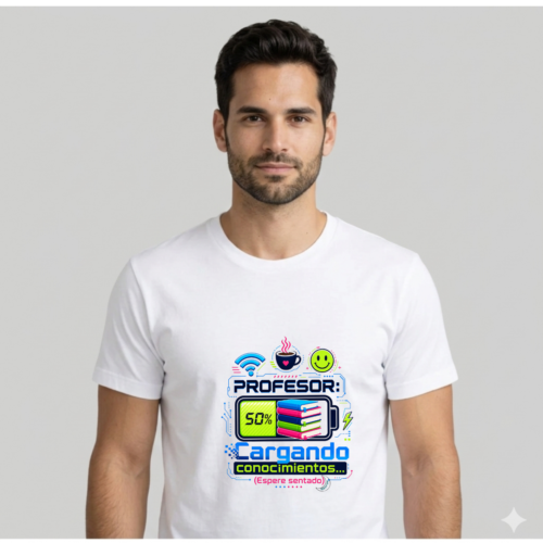 Camiseta PROFE "CARGANDO CONOCIMIENTOS"