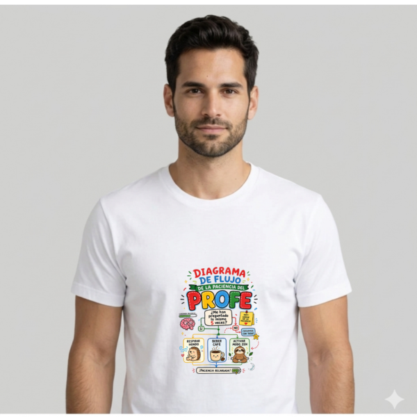 Camiseta PROFE_DIAGRAMA DE FLUJO_hombre Camiseta PROFE "DIAGRAMA DE FLUJO"