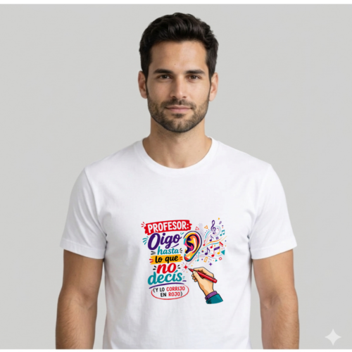 Camiseta PROFE "OIGO LO QUE NO DECÍS"