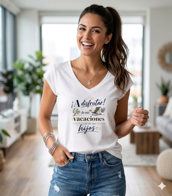 Camiseta PROFE VACACIONES "¡A DISFRUTAR!"