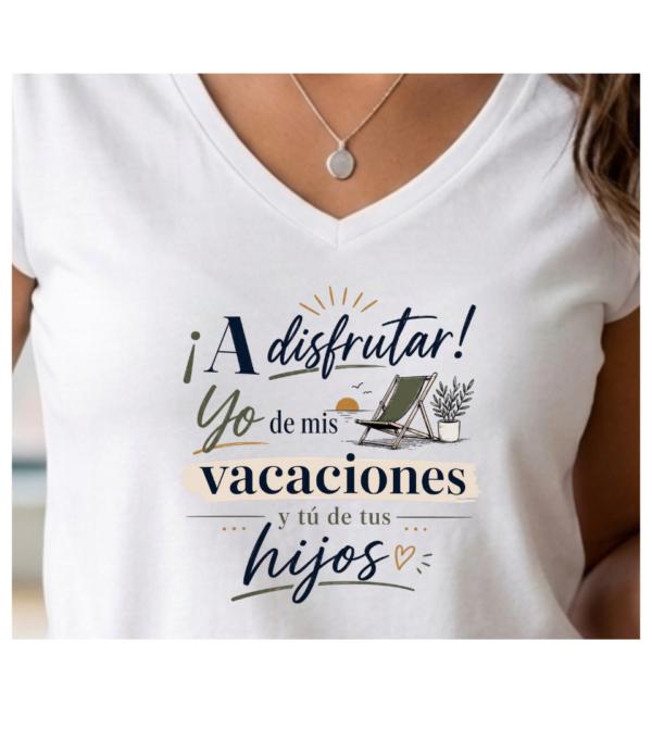 Camiseta PROFE VACACIONES "¡A DISFRUTAR!"
