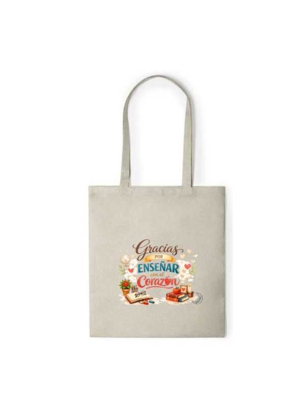 Bolsa PROFE "ENSEÑAR CON EL CORAZÓN" (3 modelos)