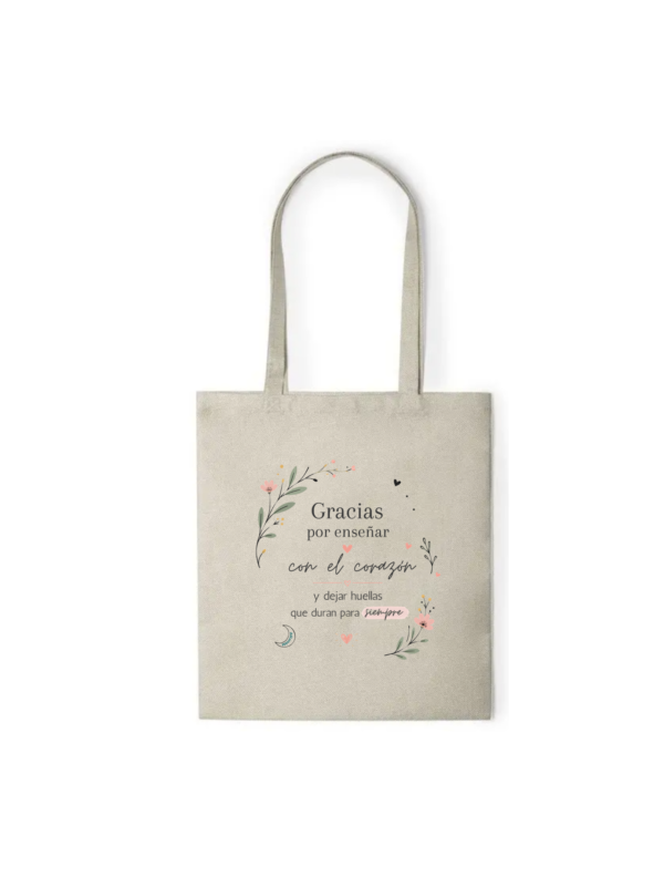 Bolsa PROFE "ENSEÑAR CON EL CORAZÓN" (3 modelos)