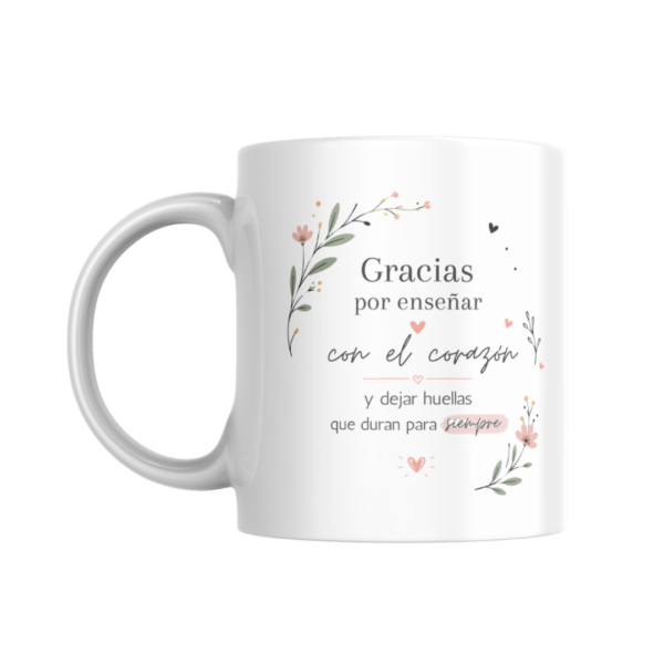 Taza PROFE "ENSEÑAR CON EL CORAZÓN" (3 modelos)