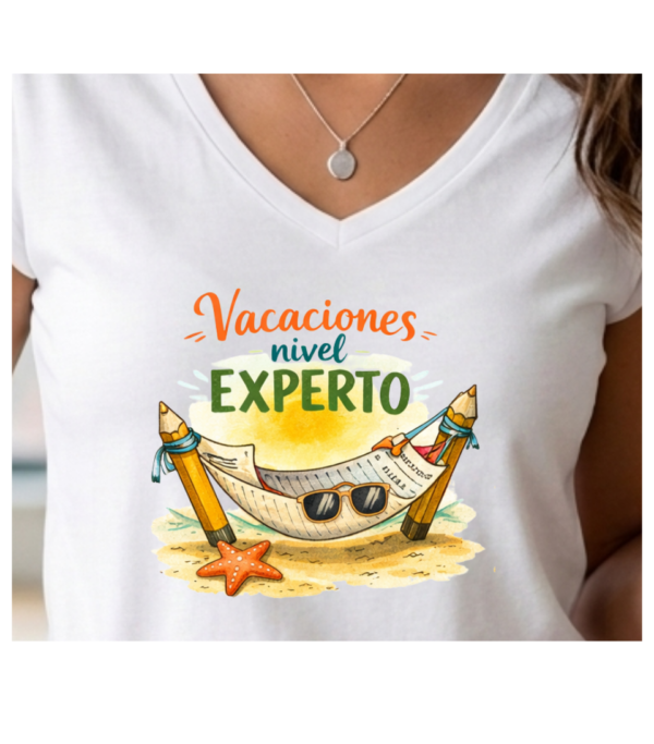 Camiseta PROFE VACACIONES "NIVEL EXPERTO"