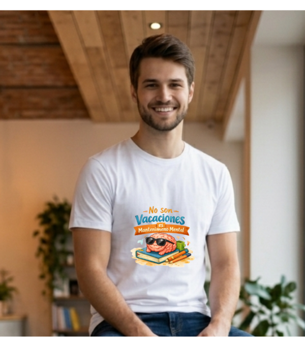 camiseta profe_mantenimiento_hombre Camiseta PROFE VACACIONES "MANTENIMIENTO MENTAL"