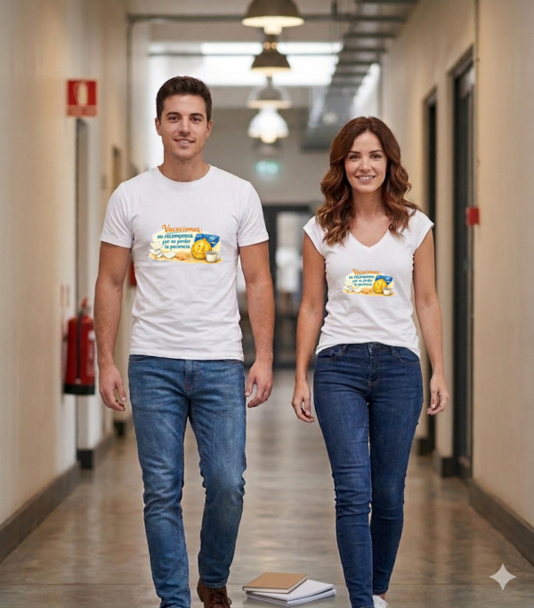 Camiseta PROFE VACACIONES "RECOMPENSA"