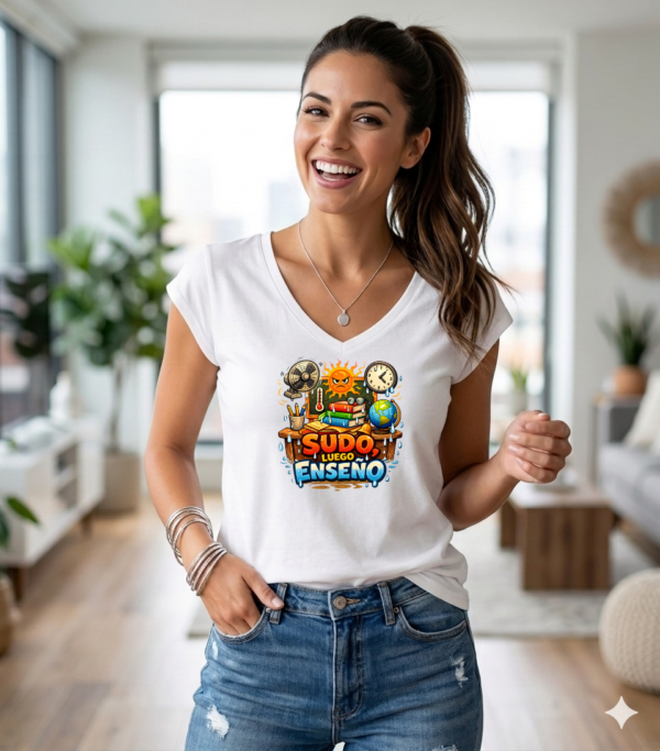 Camiseta PROFE "SUDO, LUEGO ENSEÑO"