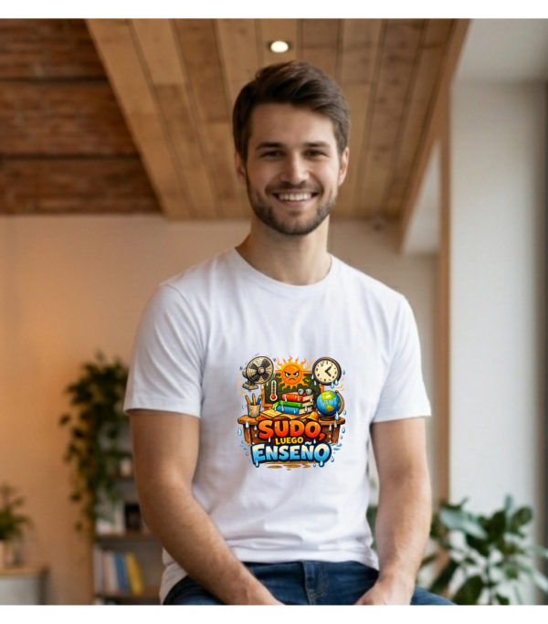 Camiseta PROFE "SUDO, LUEGO ENSEÑO"