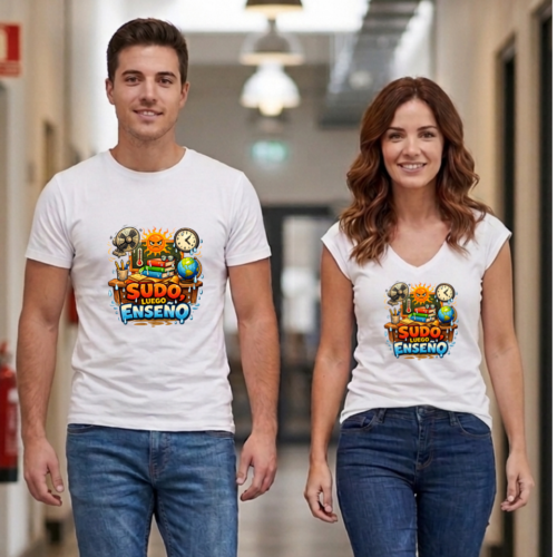 Camiseta PROFE "SUDO, LUEGO ENSEÑO"