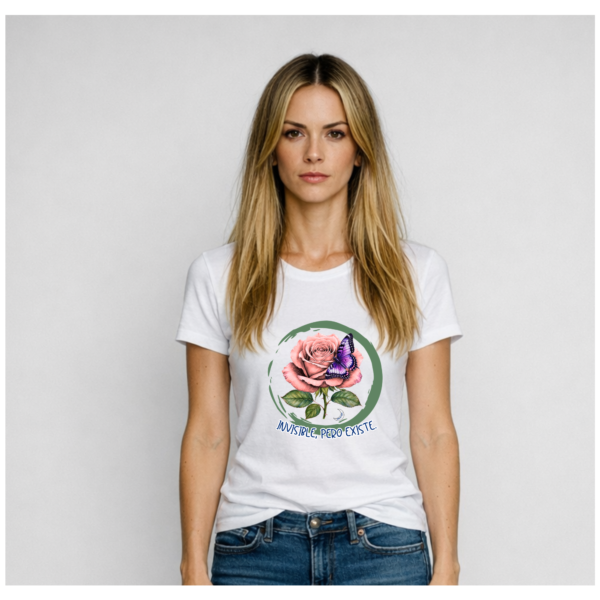 FIBROCAMISETAS - Invisible, pero existe (1) Camiseta FIBROMIALGIA "INVISIBLE, PERO EXISTE"