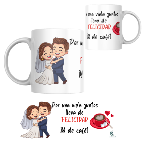 Taza BODA "POR UNA VIDA JUNTOS"