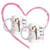 Taza BODA "QUE NO FALTEN BESOS"