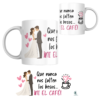 Taza BODA "QUE NO FALTEN BESOS"
