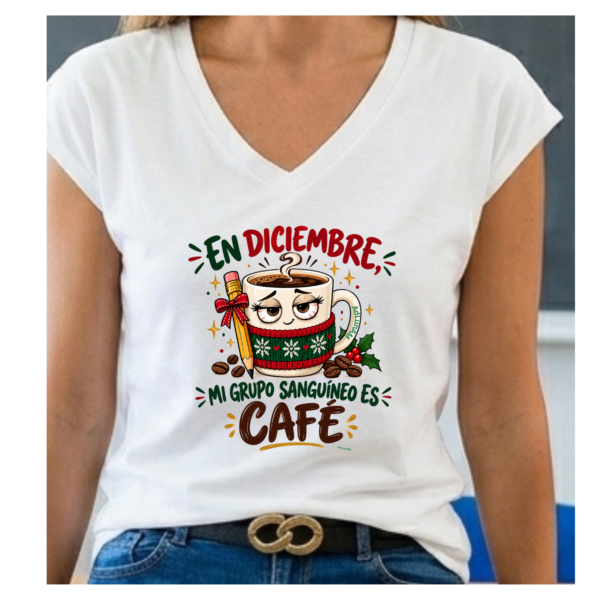 Camiseta PROFE NAVIDAD "GRUPO SANGUÍNEO" (H/M)