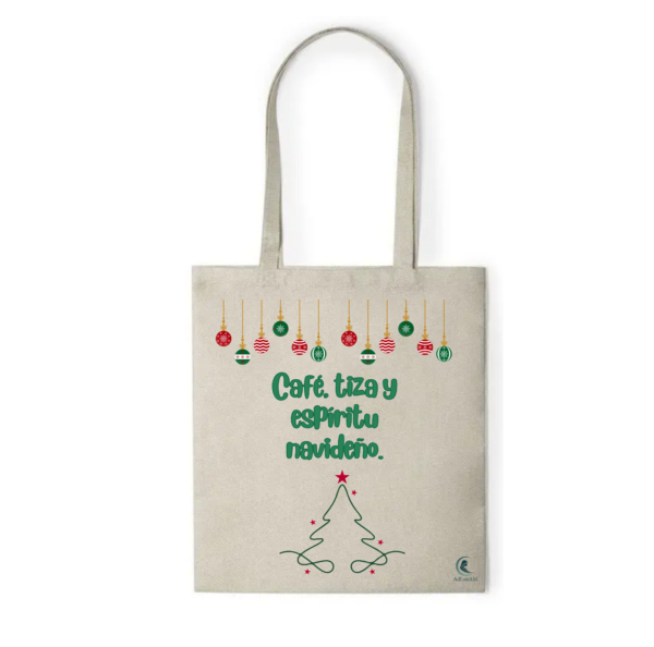 BOLSA_CAFÉ TIZA ESPÍRITU NAVIDEÑO Bolsa PROFE NAVIDAD "TIZA Y ESPÍRITU NAVIDEÑO"