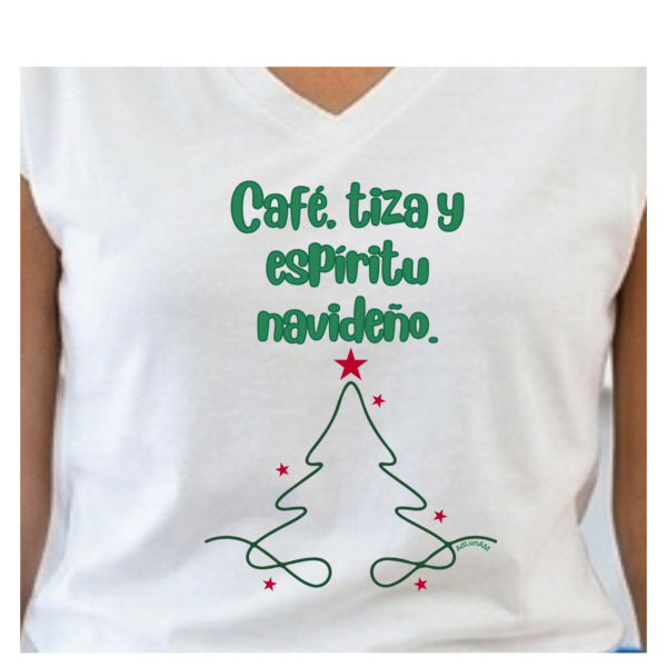 Camiseta PROFE NAVIDAD "TIZA Y ESPÍRITU NAVIDEÑO"