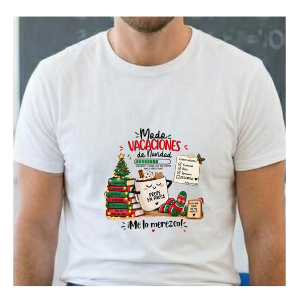 Camiseta profe Navidad_me lo merezco (1) Camiseta de regalo de Navidad para profesores