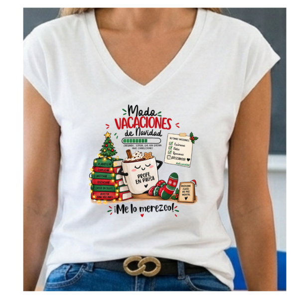 Camiseta profe Navidad_me lo merezco (3) Camiseta de regalo de Navidad para profesores