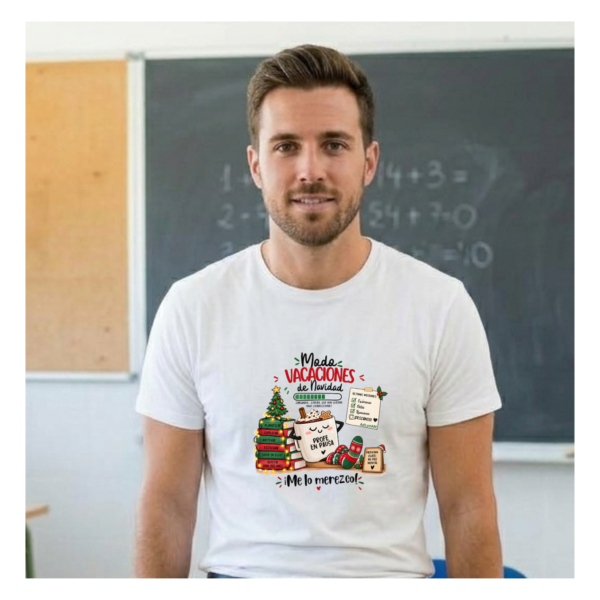Camiseta profe Navidad_me lo merezco (6) Camiseta de regalo de Navidad para profesores