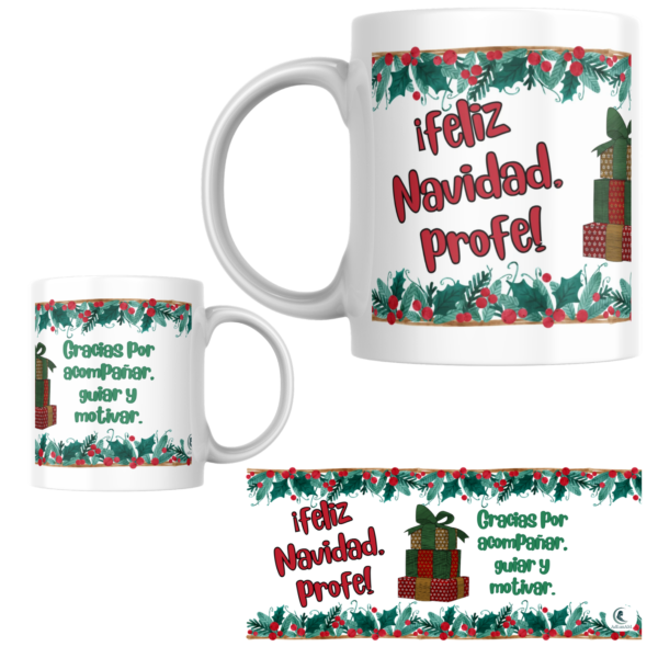 Taza PROFE NAVIDAD "GRACIAS POR ACOMPAÑAR"
