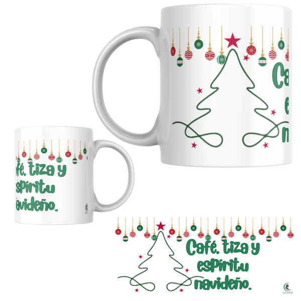 Taza PROFE NAVIDAD "TIZA Y ESPÍRITU NAVIDEÑO"